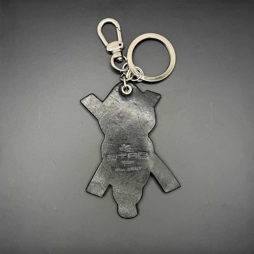 ETRO Satellite Leather Keychain in Calf Leather – Made in Italy - Picture 2 of 4